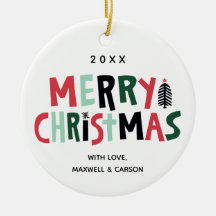 Beställnings- prydnad för Wood kvarterträdjul