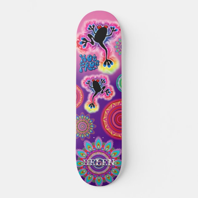 Beställnings- psychedelic skateboard för (Framsida)