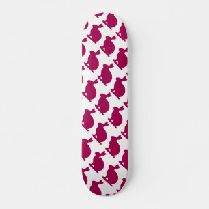 Beställnings- purpurfärgad kaninkaninSilhouette Old School Skateboard Bräda 18 Cm