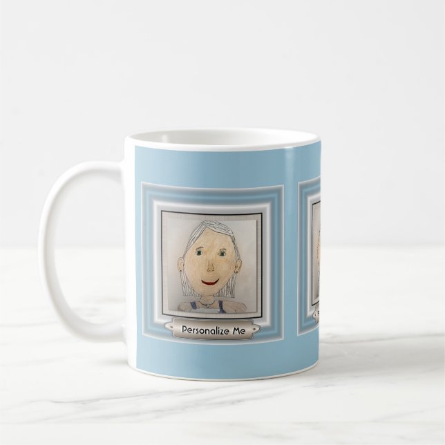 Beställnings- ram som tillfogar ditt konst eller kaffemugg (Vänster)