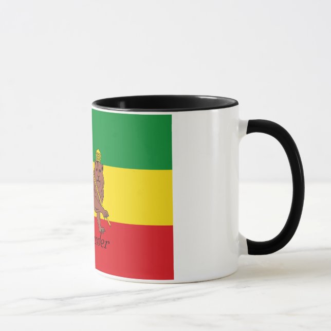 Beställnings- Rastafarian flagga av Etiopien som Mugg (Höger)