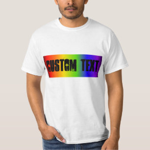BESTÄLLNINGS- regnbågebanermanar Tshirt T Shirt