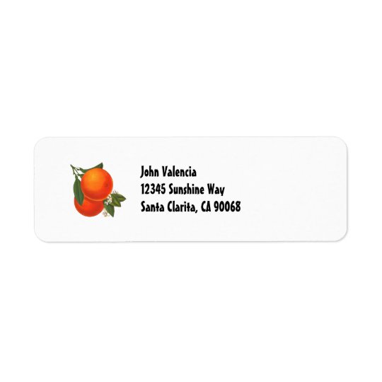 Beställnings- Retro orangeadressetikett Returadress Etikett