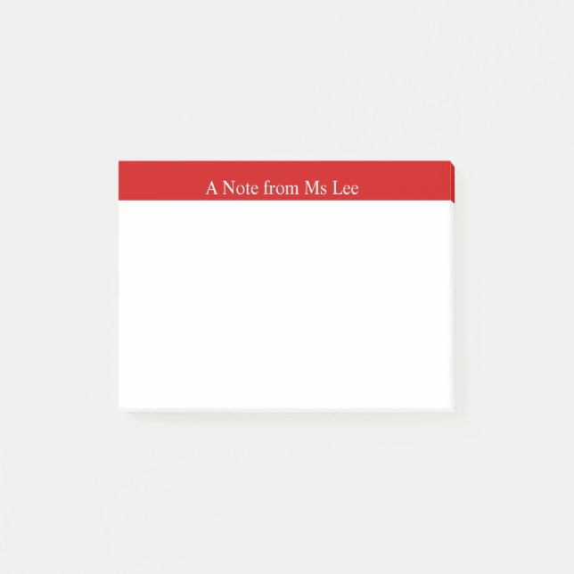 Beställnings- röd bakgrund som Posta-det noterar Post-it Block (Framsida)