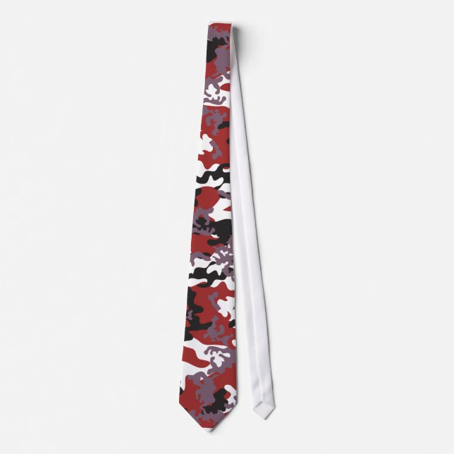 Beställnings- röd Camo Tie Slips (Framsida)