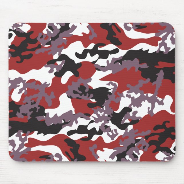 Beställnings- röda Camo Mousepad Musmatta (Framsidan)