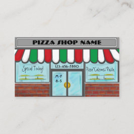 Beställnings- röda visitkortar för vitgröntpizza visitkort