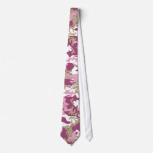 Beställnings- rosa Camo Tie Slips