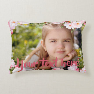 Beställnings- rosa körsbärsröd blommargräns för prydnadskudde