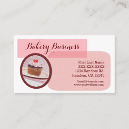 Beställnings- rosa muffinbagerivisitkortar visitkort
