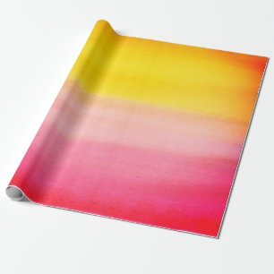 Beställnings- rosor för Ombre vattenfärg & gul Presentpapper