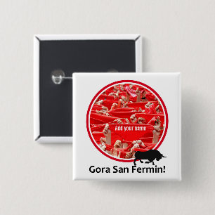 Beställnings- scarf, San Fermin encierro, Knapp