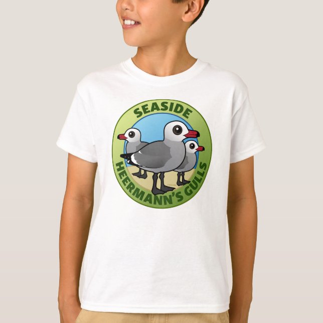 BESTÄLLNINGS- sjösidaHeermanns fiskmåsar T Shirt (Framsida)