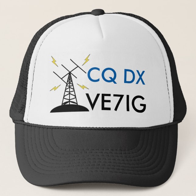 Beställnings- skinka radiosände Callsignhatten för Truckerkeps (Framsida)