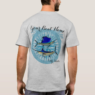 Beställnings- skjorta för för fartygnamnSailfis T Shirt