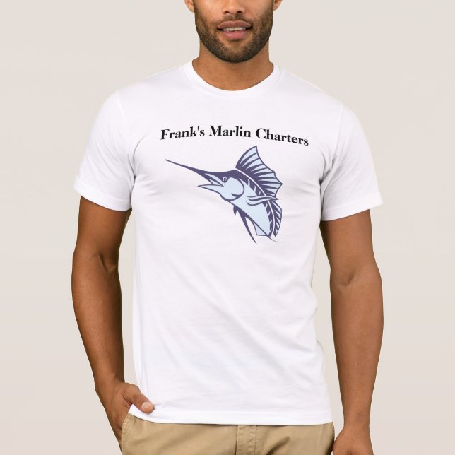 Beställnings- skjortor för Marlinfiskedesign Tee Shirt (Framsida)