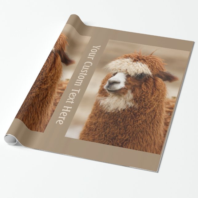 Beställnings- slående in papper för brun Alpaca Presentpapper (Utrullad)
