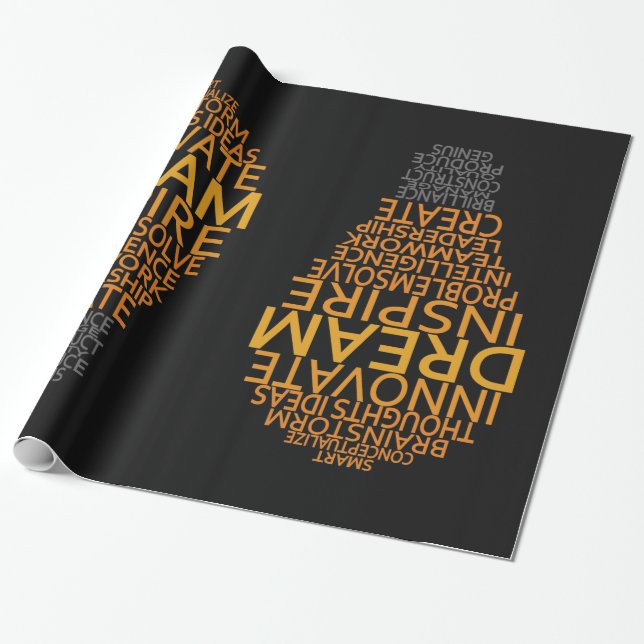 Beställnings- slående in papper för inspirera ljus presentpapper (Utrullad)