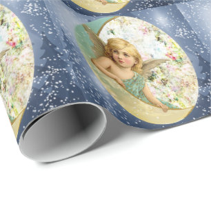 Beställnings- slående in papper för julängel presentpapper