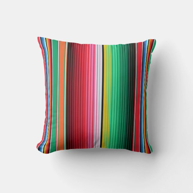 Beställnings- spansk Serape mexicansk filtFiesta Kudde (Framsida)