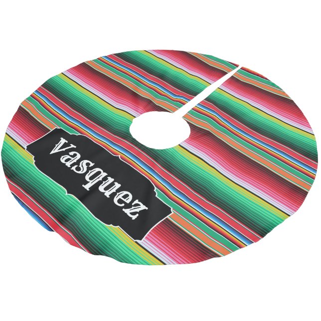 Beställnings- spansk Serape mexicansk Julgransmatta Borstad Polyester (Vinklad)