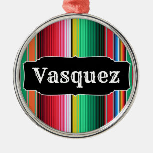 Beställnings- spansk Serape mexicansk Julgransprydnad Metall