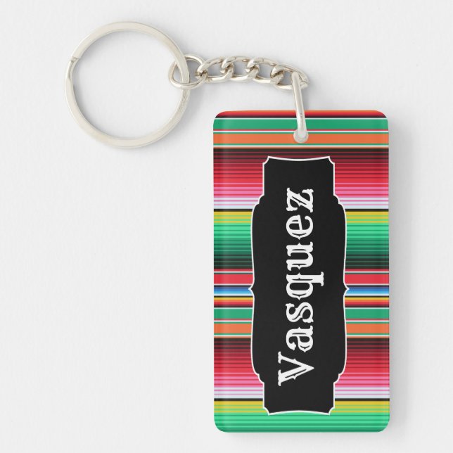 Beställnings- spansk Serape mexicansk Nyckelring (Framsidan)
