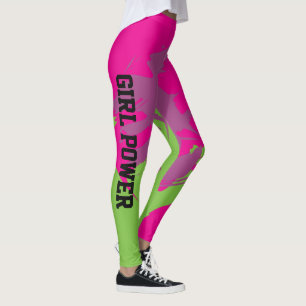 Beställnings- sportar för grönt mönster och leggings