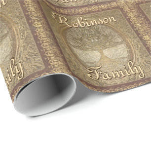 Beställnings- stamträd som slår in papper presentpapper