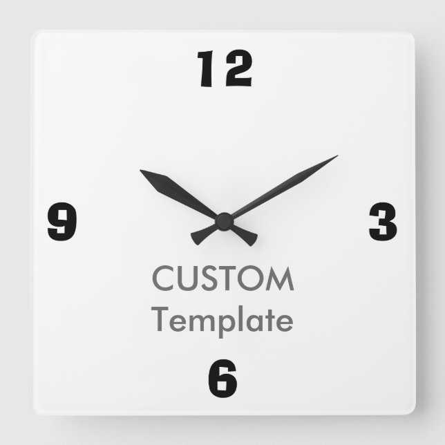 Beställnings- stor 10,75" kvadrerar väggen tar tid fyrkantig klocka (Framsida)