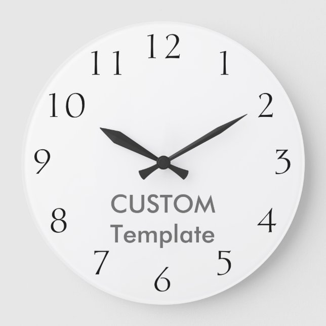 Beställnings- stor 10,75" RUNDAväggen tar tid på Klocka (Framsida)