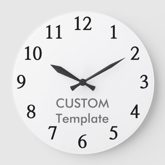 Beställnings- stor 10,75" RUNDAväggen tar tid på Klocka (Framsida)