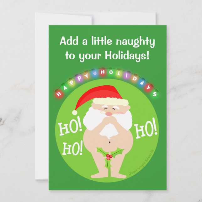 Beställnings- stygg inbjudan för Santa julparty (Framsida)