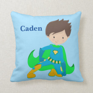 Beställnings- Superheroblått Kudde