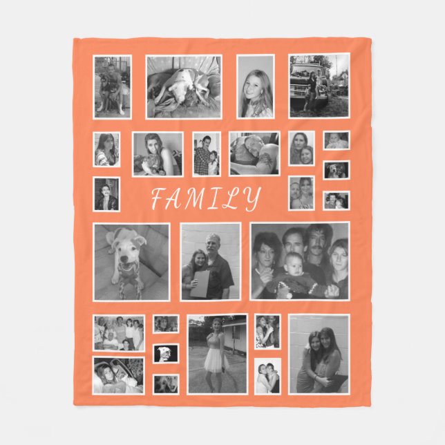 Beställnings- svart för bilder för fotonamn 26 & fleecefilt (Framsidan)