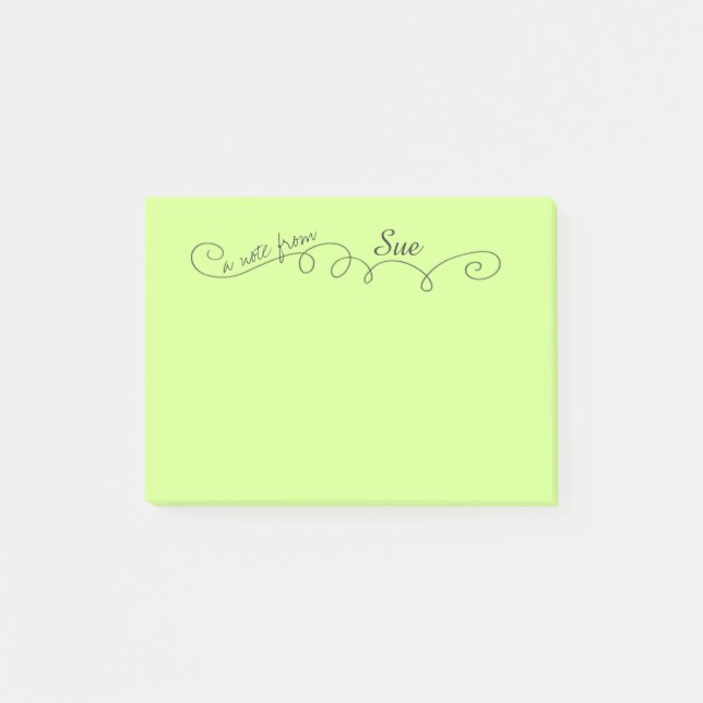 Beställnings- Swirly Postar-it® noterar Post-it Block (Framsida)
