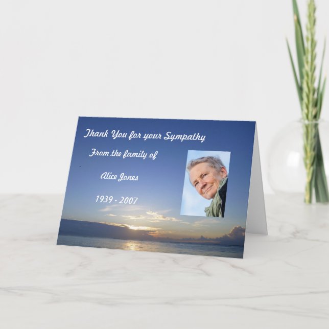Beställnings- sympatitackkort tack kort (Framsida)