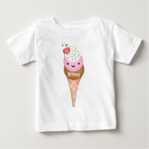 Beställnings- T-tröja för baby för textglassko T-shirt