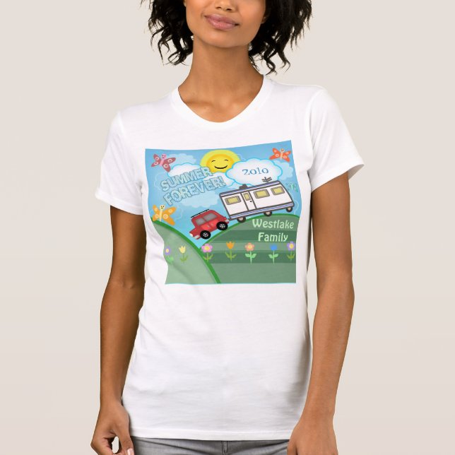 Beställnings- T-tröja för semester för T-shirt (Framsida)