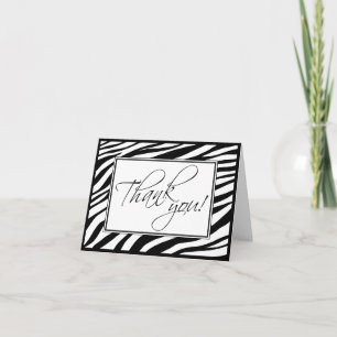 Beställnings- tackkort för zebra ränder