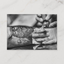 Beställnings- tatueringkonstnärvisitkort