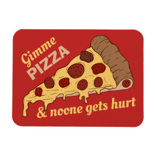Beställnings- text- & färgPizzaskivamagnet Magnet
