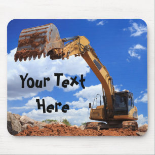 Beställnings- textgrävaretraktor musmatta