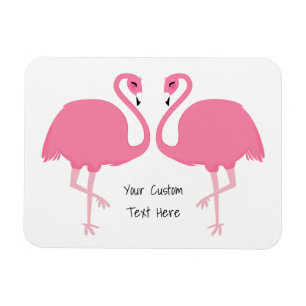 Beställnings- textmagnet för gulliga Flamingos Magnet