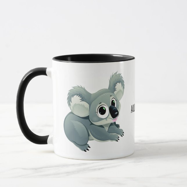 Beställnings- textmuggar för gullig Koala Mugg (Vänster)