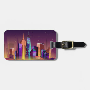 Beställnings- textNew York City illustration Bagagebricka