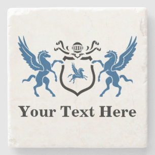 Beställnings- textPegasus sköld Stenunderlägg
