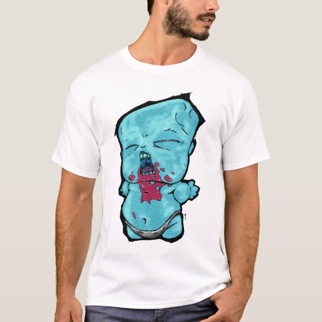 Beställnings- textZombaby T-tröja Tee Shirt (Framsida)