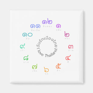 Beställnings- thailändskt numrerar magneten, "som magnet