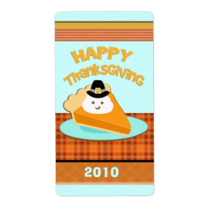 Beställnings- thanksgivingetikett/klistermärke fraktsedel